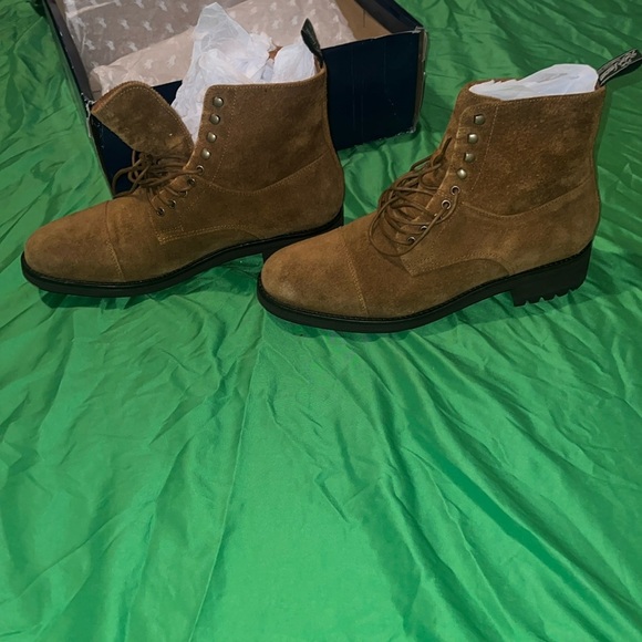 NIB Polo Ralph Lauren Bryson Brown Suede Lace-Up Boots size 13 - Picture 8 of 13